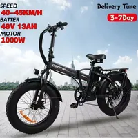 750W Aluminum alloy E-bike BAOLUJIE DZ-2002 20inch Fat Tire Snow Fold Electric Bike 48V 13AH Lithium Battery Electric Bicycle