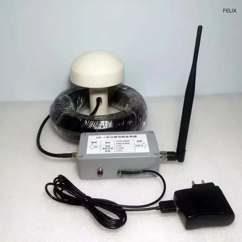 

NEW Indoor Mushroom Head GPS Signal Repeater Amplifier Transmission Complete Kit with 15M Mushroom Receiving Antenna