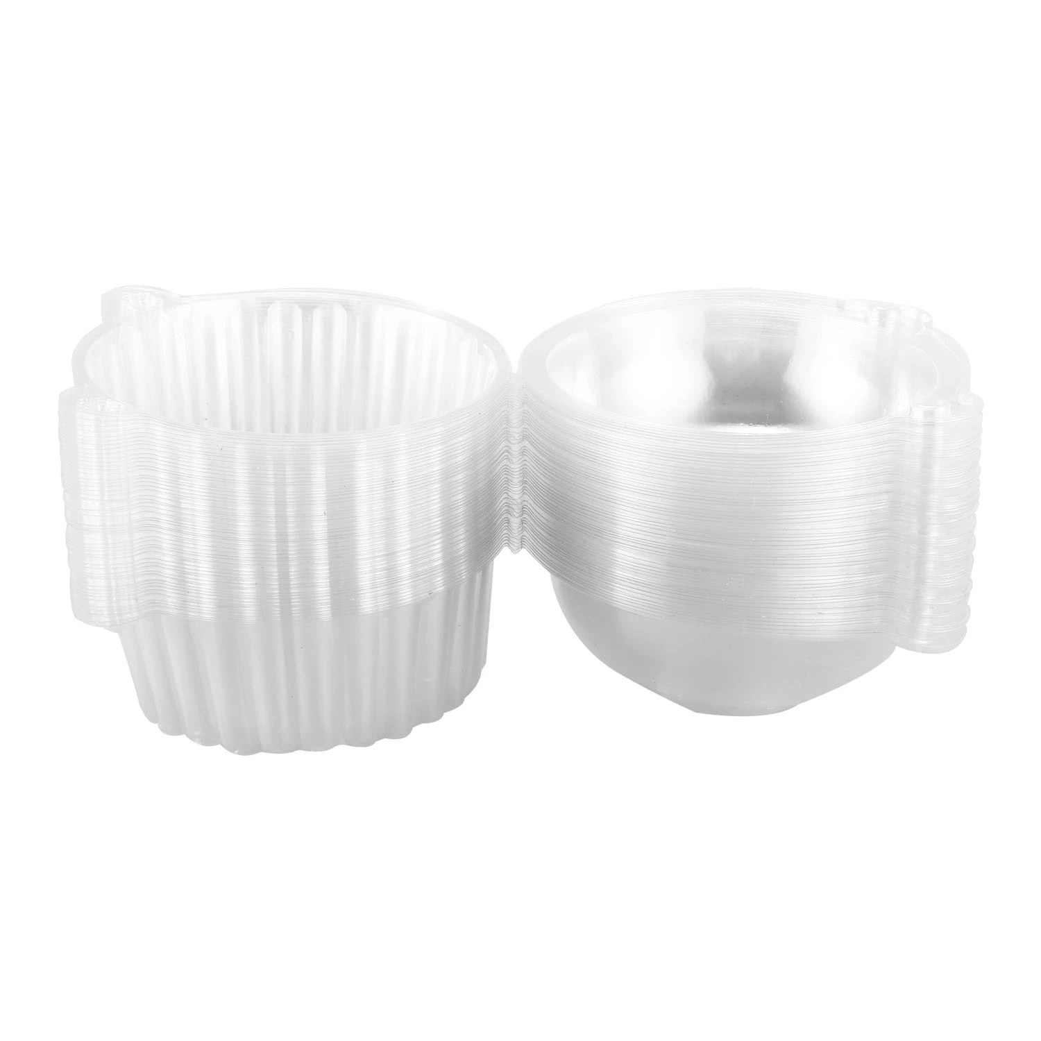 50 X Single Plastic Clear Cupcake Holder / Cake Container Dome Muffin Carrier