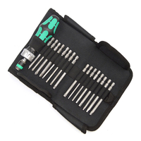 WERA 05051040001 17Pcs Portable Ratchet Screwdriver Set with Removable High Anti-corrosion Bit Set and Storage Bag Hand Tools
