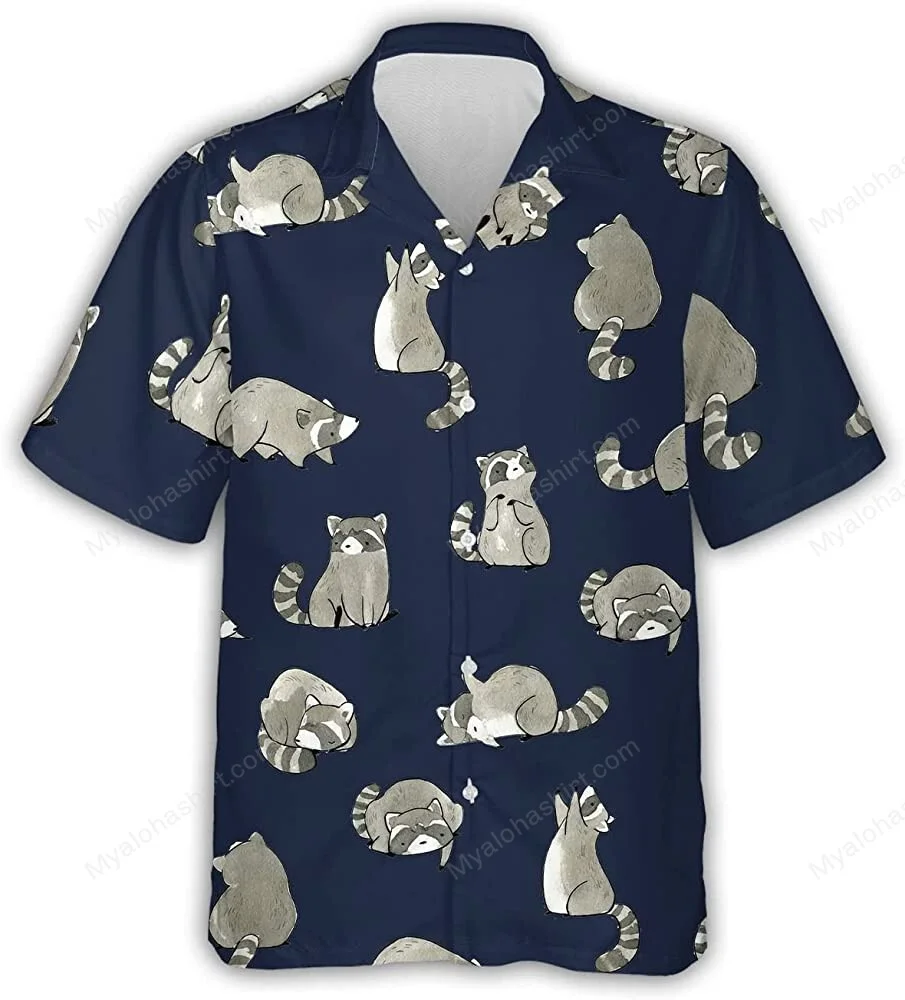 

Hawaiian Shirts for Men Cool Shark Print Shirts Nature Sea Summer Beach Casual Button Up Hawaii Shirts