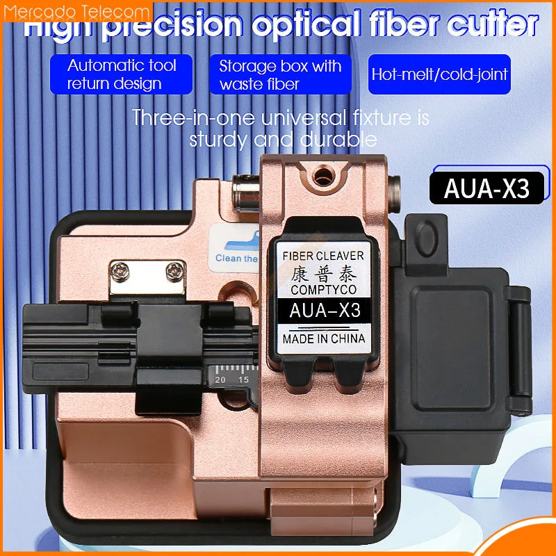 

AUA-X3 Fiber Cleaver High Precision Optical Fiber Cable Cutting Knife FTTH Fiber Optic Cutter Tools 24 Point Blade