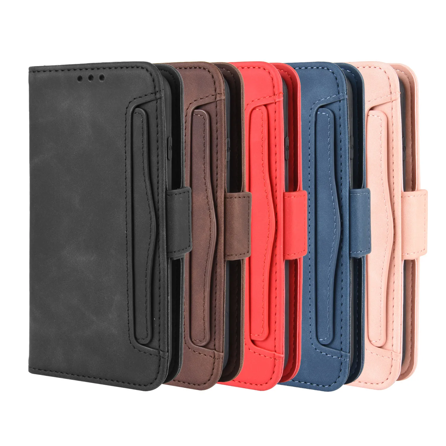 Flip Leather Cover For Apple iPhone 8 4.7 inch Separate Type Magnetic button Many Card Slot Wallet Fall prevention Phone Case