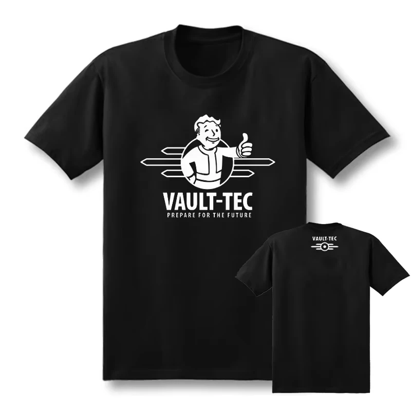 

2025 New Design Game Printed T-shirt Fallout 4 Pipboy Vail-TEC Comfortable Breathable Cotton Short-sleeved Men Oversized t-shirt