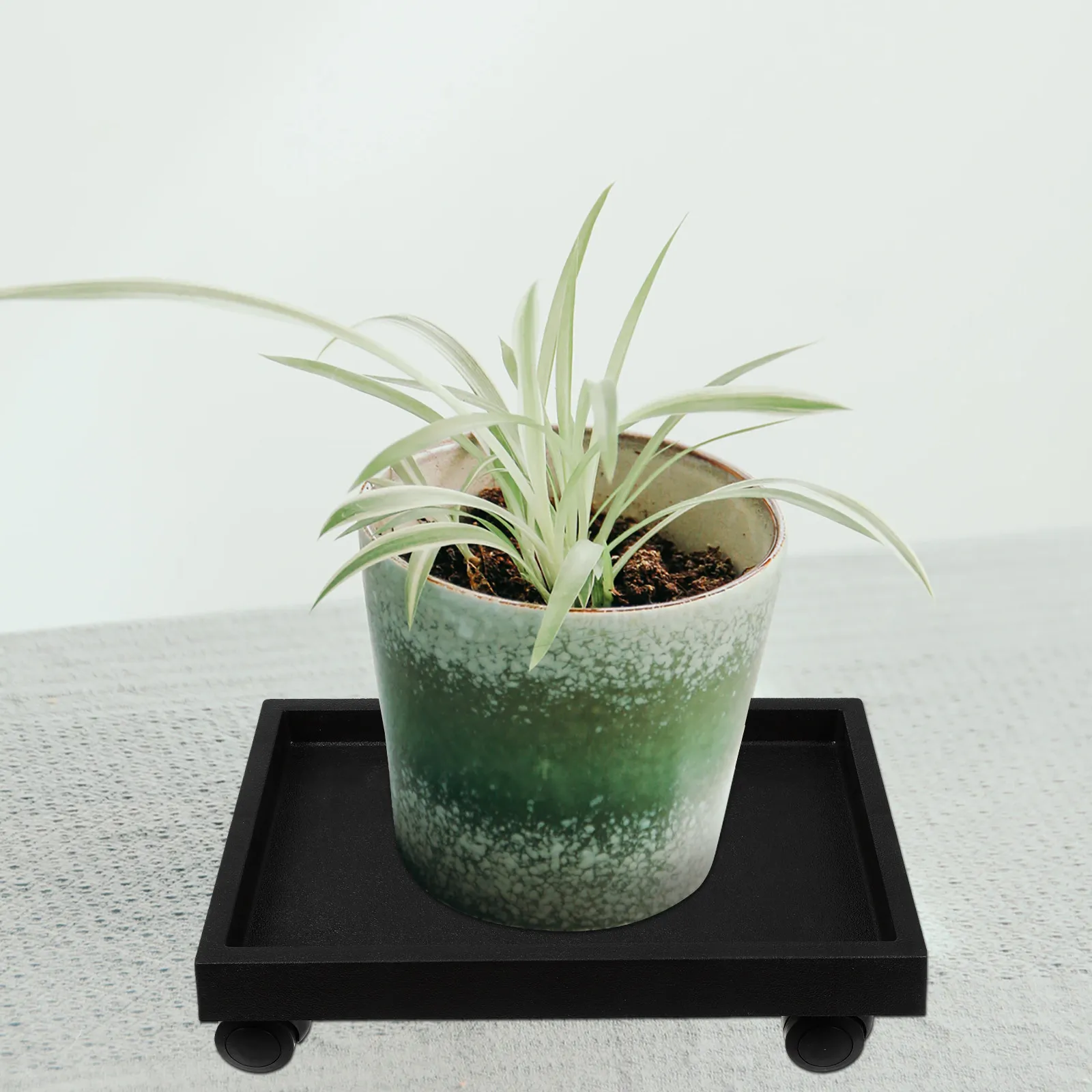 

1Pcs Heavy Duty Rolling Flower Pot Base Tray Thickened Plastic Movable Planter Stand for Indoor Outdoor Garden Balcony Patio