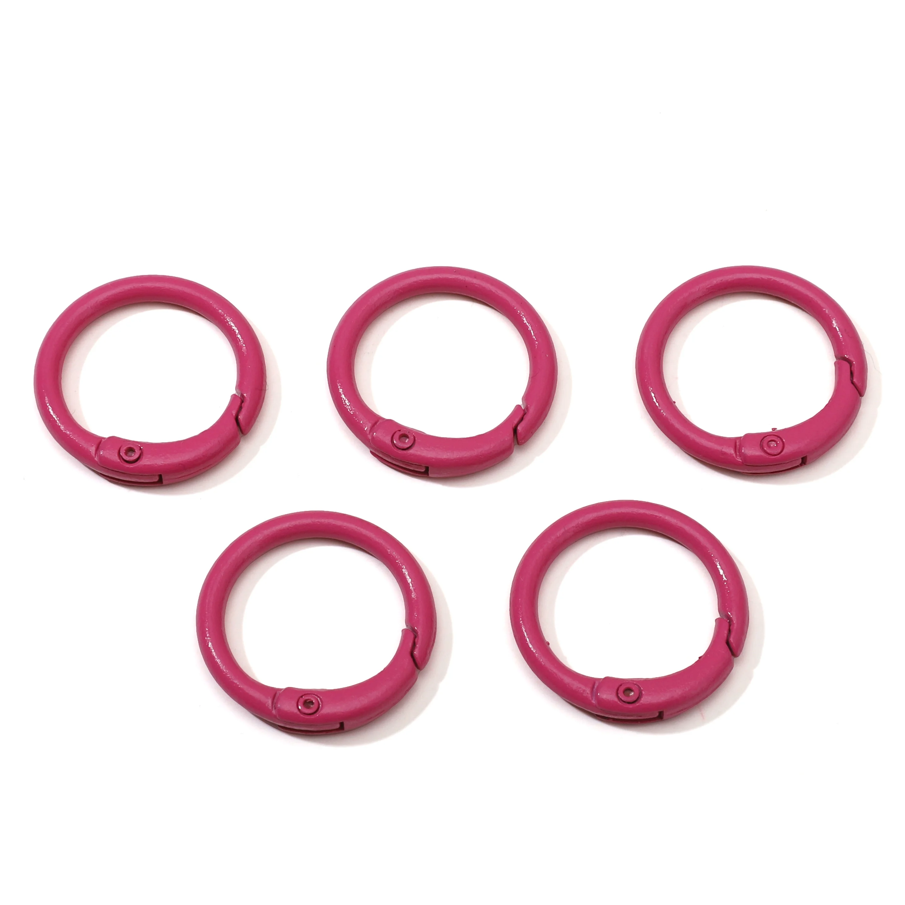 5Pcs Colorful Alloy O Ring Keychain