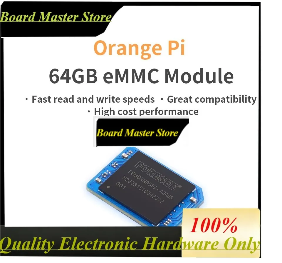 BoMaSOrange Pi Emmc Module 64GB Suitable For Orange Pi 5 Plus Single Board Computer