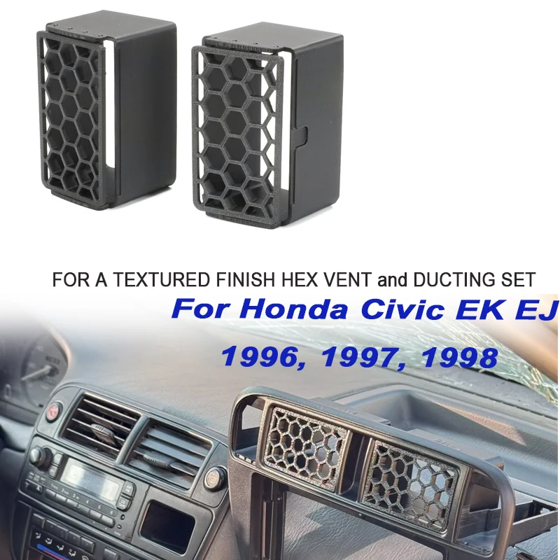 Novità Per Ek Civic Center Hex Vents Mesh Net E Duct Si Adatta Solo Eu Jdm 9In Style Trim Honda 1996 - 1998-image