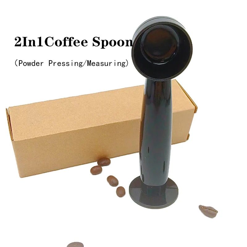 2 In 1 Coffee Spoon 7g Standard Measuring Spoon Dual-use Bean Scoop Powder Press Scoop Coffee Machine Accessories Kitchen Tools