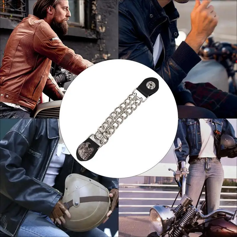 4pcs/set Motorcycle Vest Extenders Rider Biker Chainmail for Motorcycle Vest Jacket Man Woman Biker Buttons Buckles Extenders