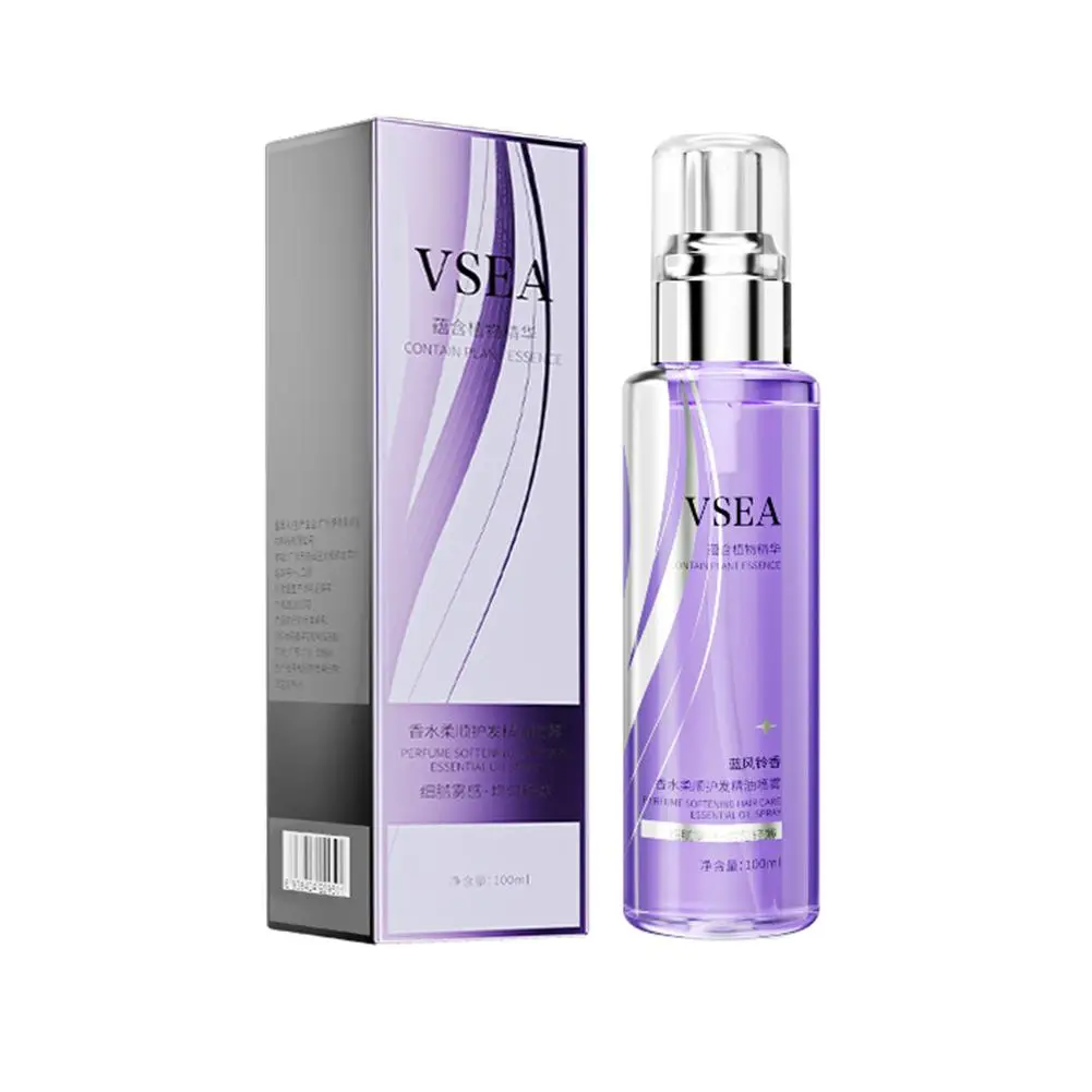 กลิ่นหอม Hair Care สเปรย์น้ํามันหอมระเหย Anti Frizzy 100ml Nouishing Anti DRY Hair Smoothing Moisturizing Anti-Static ผลิตภัณฑ์ A3b7