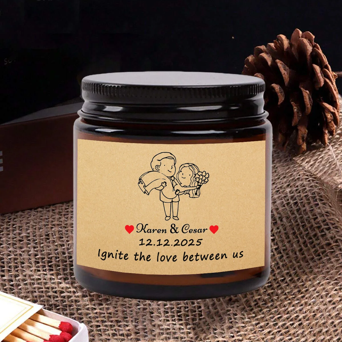 2.4-ounce custom souvenir personalized scented candles