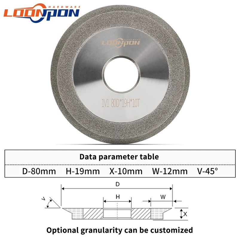 Loonpon Diamant-Schleifscheibe, Schleifscheibe, Schärfschleifer, Kreise für Hartmetall, Metall, Wolframstahl, Fräser – Detail 9