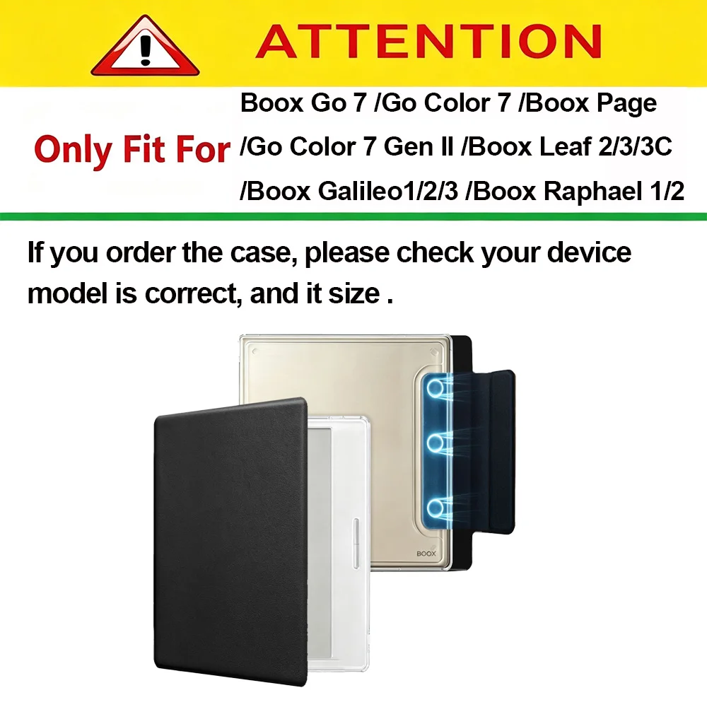 Case for Boox page/GO7/Go Color 7/Go Color 7 Gen II/Boox Galileo 1/2/3 Boox Leaf 3/3C/2 Boox Raphael 1/2/3, Slim Protective Case