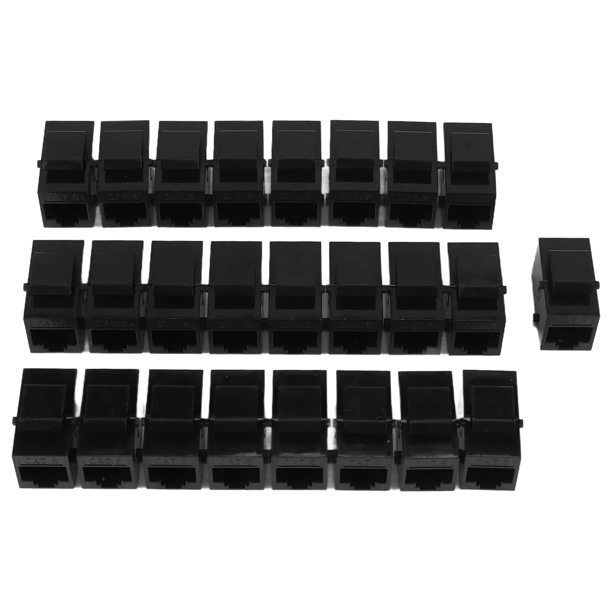 25 Pcs Rj45 Coupler Cat6 Keystone Jacks Inline Coupler Female to Female Insert Coupler‘-AA68