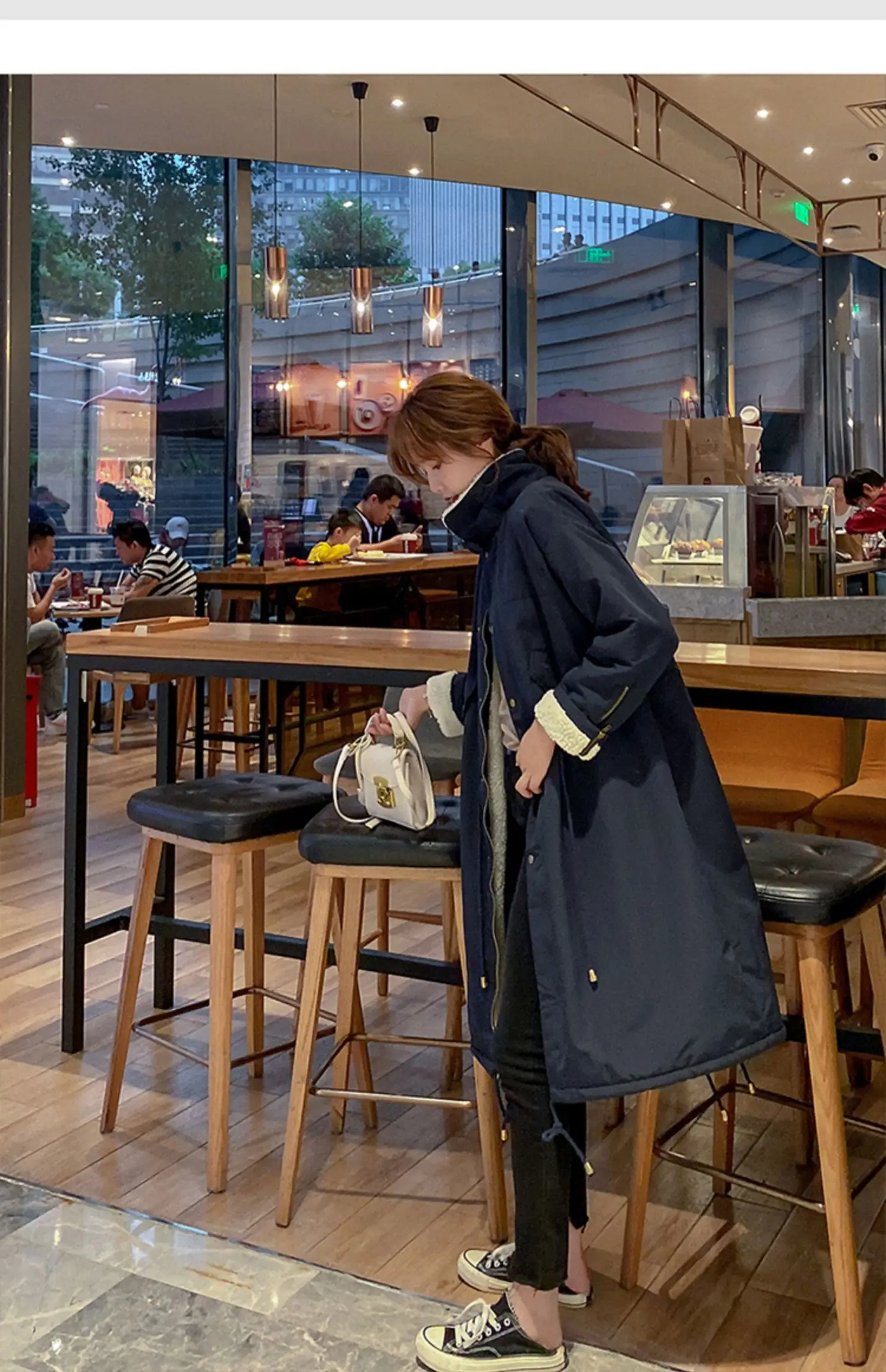 Down Cotton Parkas Jacket Women's Mid-length Over The Knee 2025 New Korean Loose Fashion Winter Padded Female Thickened