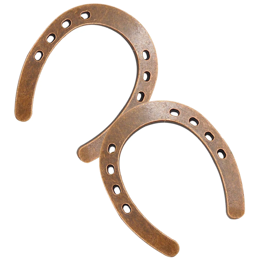 

2pcs Zinc Alloy Horseshoe Hanging Decor Vintage Style Wedding Party Retro Metal Sculpture Art