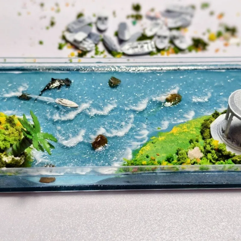 

Rectangular Mini Landscape Terrarium Birthday Gift Aesthetic Desktop Decor Home Ornament Creative Present Long Shape