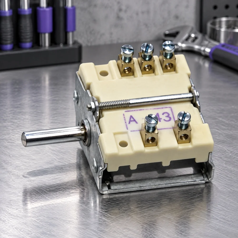 Rotary Switch Model 49.24015.000 For for EGO Electric Stoves Replacement Control Component ABS Housing Step Actuation 16A Rating