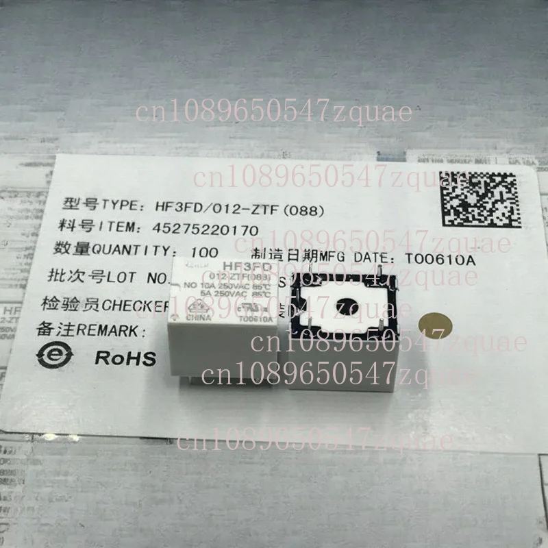HF3FD 012-ZTF for HongFa Power Relay 4 Pins (Set of 10)