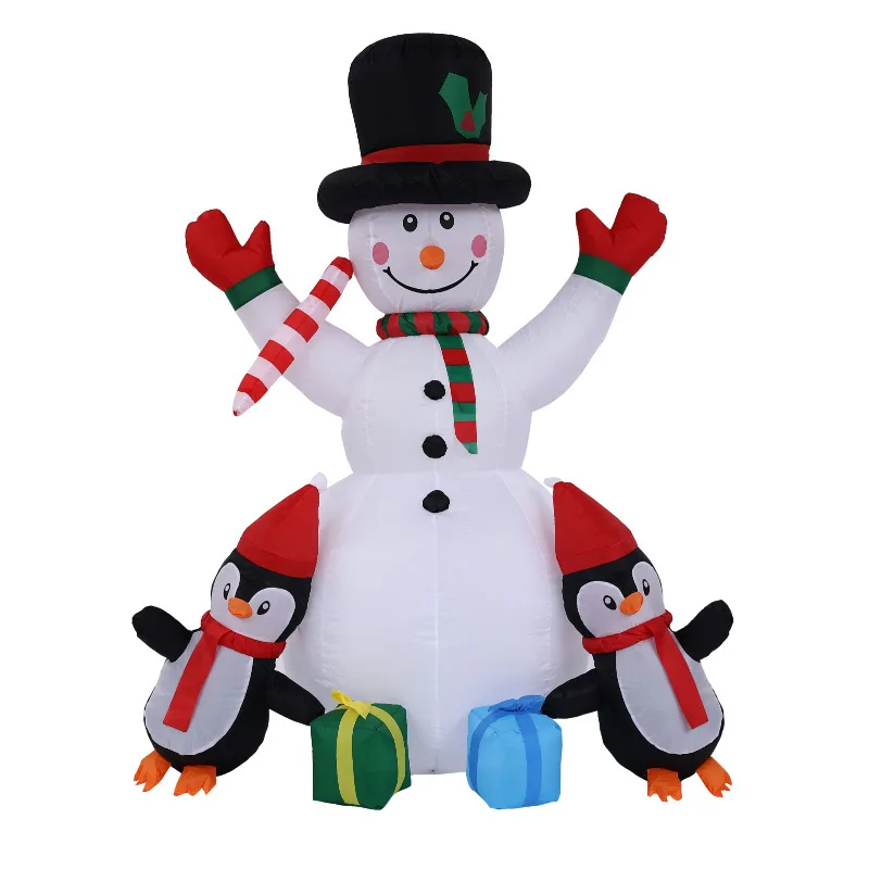 

Christmas New Inflatable Model 1.75m Two Penguin Snowman Outdoor Decorative Ornaments