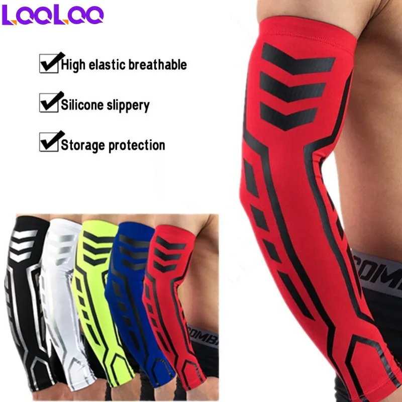 1Pcs Sports Compression Arm Sleeves/Warmers for Running, Cycling, Running, Basketball, Football,Driving, Both ForWomen and Men