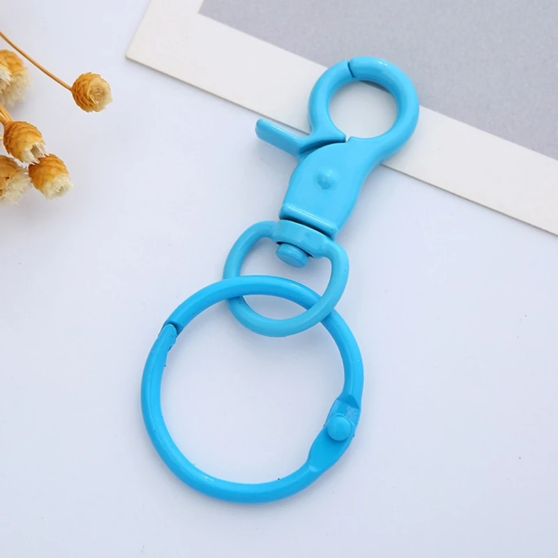 10Pcs Lobster Clasp Hooks Multicolor Keychain Clip with Adjustable Buckle for DIY Keychain Bag pendant Jewelry Making