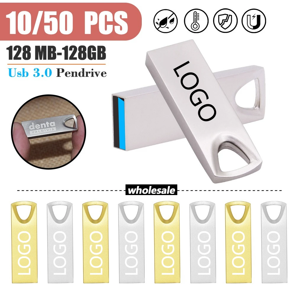 

10/50PCS/LOT USB 3.0 Flash Drive New Rotatable Pen Drive 8GB16GB32GB64GB FREE CUSTOM LOGO Memory Stick Creative Business Gift