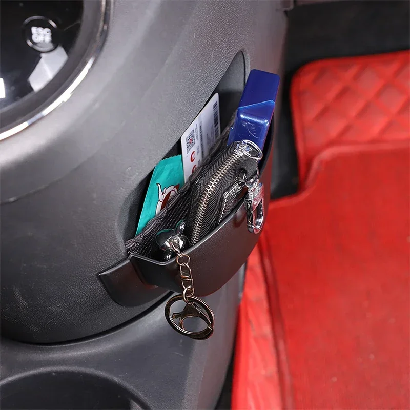 

Car Container Box Accessories ABS Car Center Control Side Storage Box Multifunctional Tidy Storage Tray For Fiat 500 2011-2017