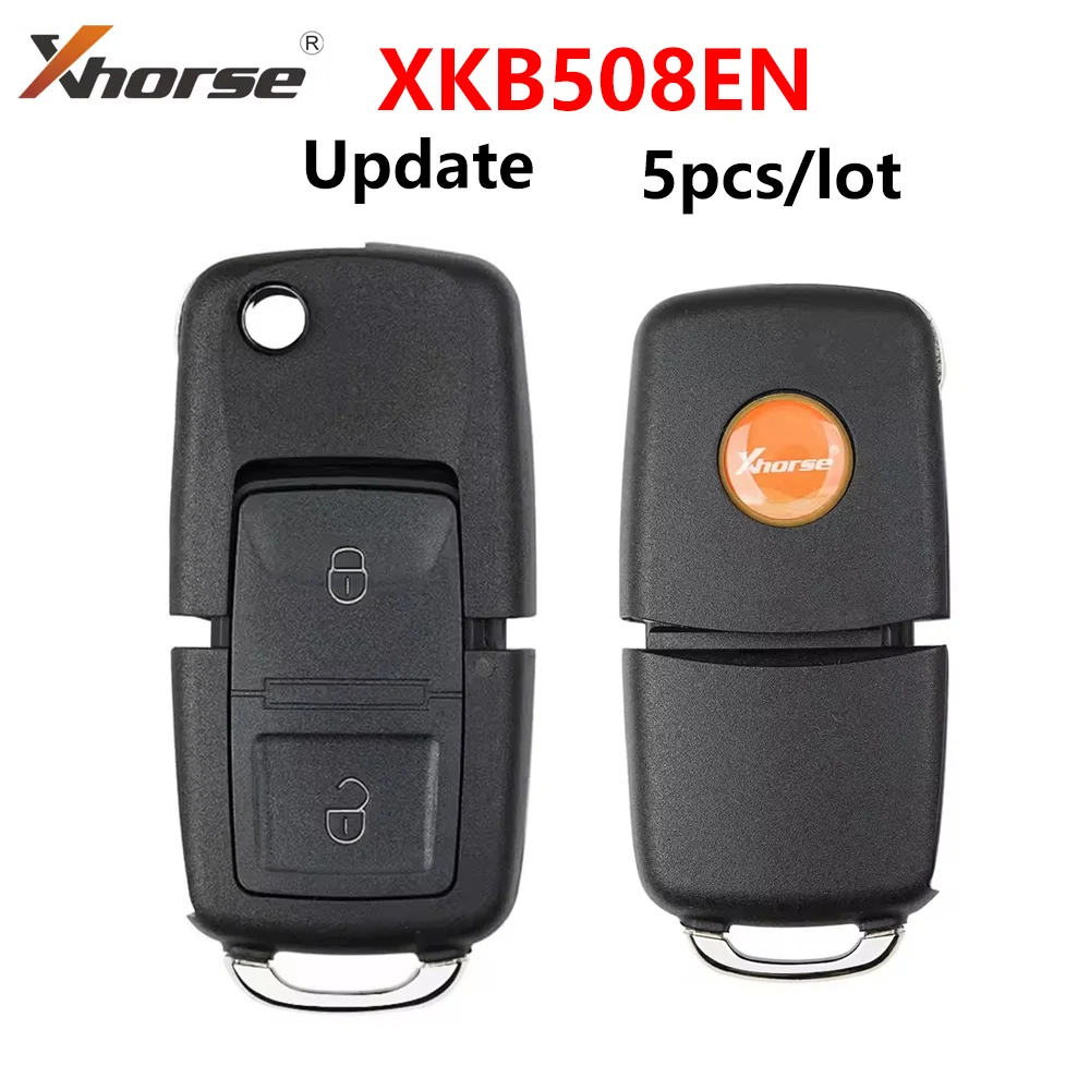 

5 шт./лот Xhorse XKB508EN проводной дистанционный ключ B5 стиль 2 кнопки для VVDI Key Tool/обновление VVDI2
