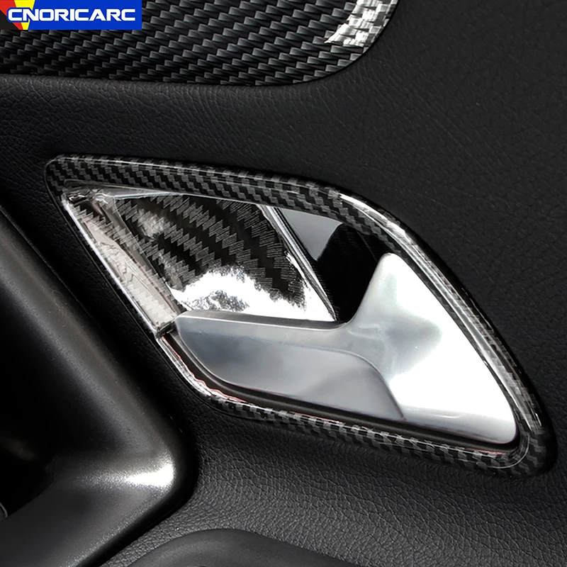 

Carbon Fiber Pattern Car Door Handle Bowl Cover Trim Decoration For Mercedes Benz A Class A180 200 CLA C118 Interior Accessories