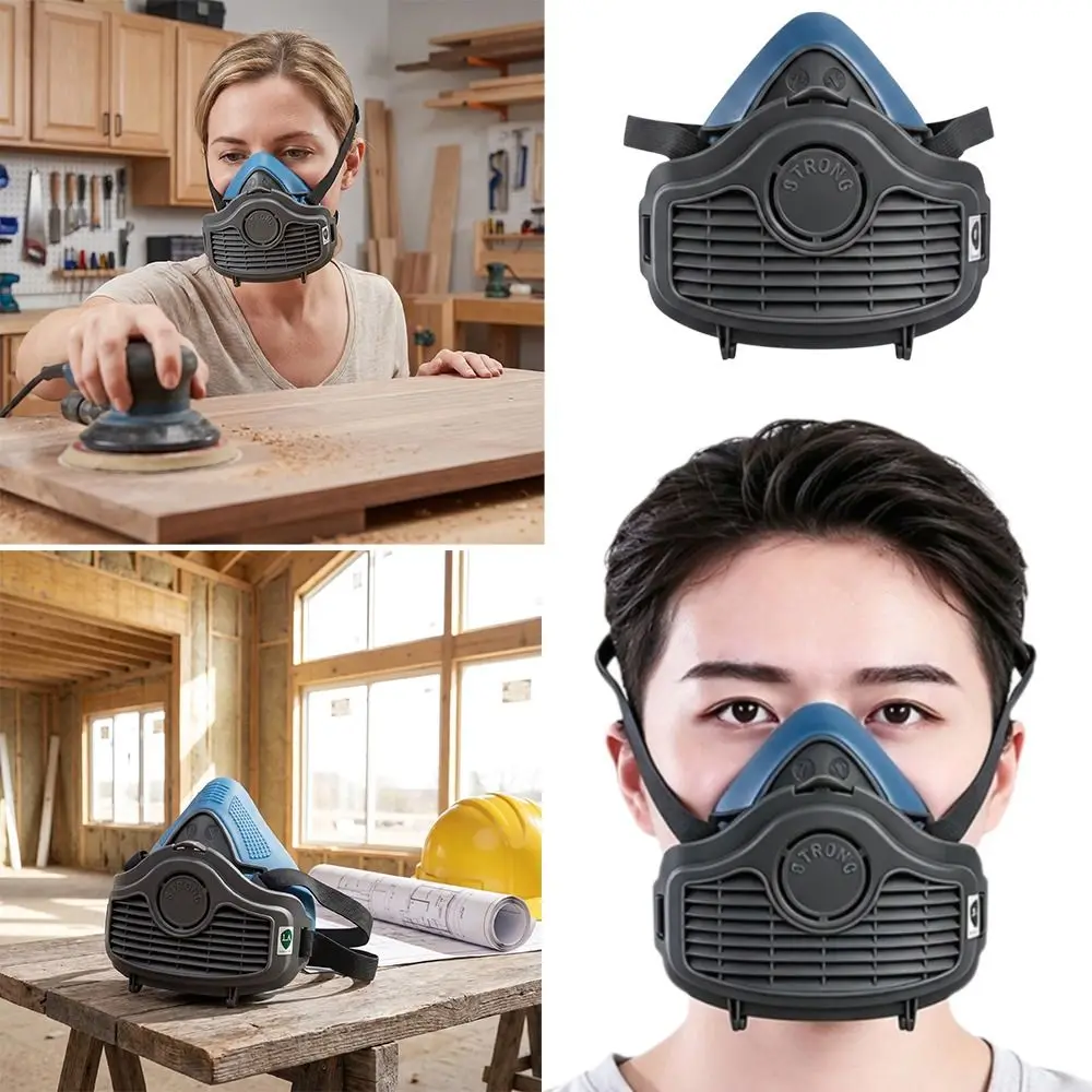 Silicone Material Silicone Dustproof Half Gas Mask Replaceable Filter Self-Priming Filter Dust Respirator Safety Protective