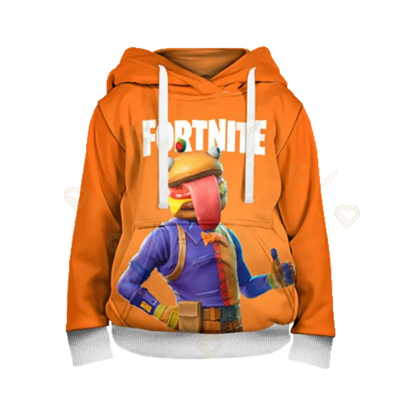 سترة Fortnite للأولاد الرائعة للأبطال التأثيرية بقلنسوة برسوم كارتونية ملابس أطفال لربيع الخريف معطف أطفال بقلنسوة للأطفال #3