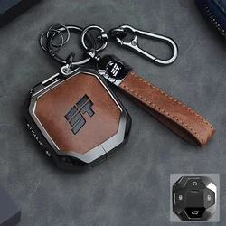 Etui na kluczyk samochodowy ze stopu cynku i skóry do Chery Jetour Traveller T2 Turn Fur Remote Key Protection Shell