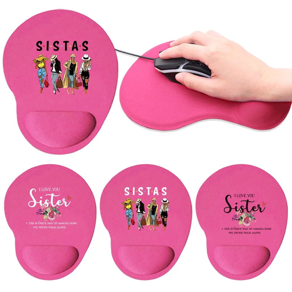 Wrist Guard Mouse Pad Relieves Hand Fatigue Supports The Wrist Soft Pads Sister Series Non Slip Mice Mat for Laptop Compute