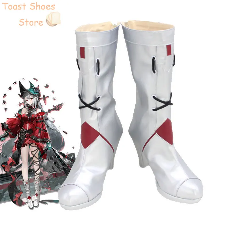 Gioco Arknights Skadi scarpe Cosplay scarpe PU stivali di carnevale di Halloween puntelli Cosplay Costume Prop