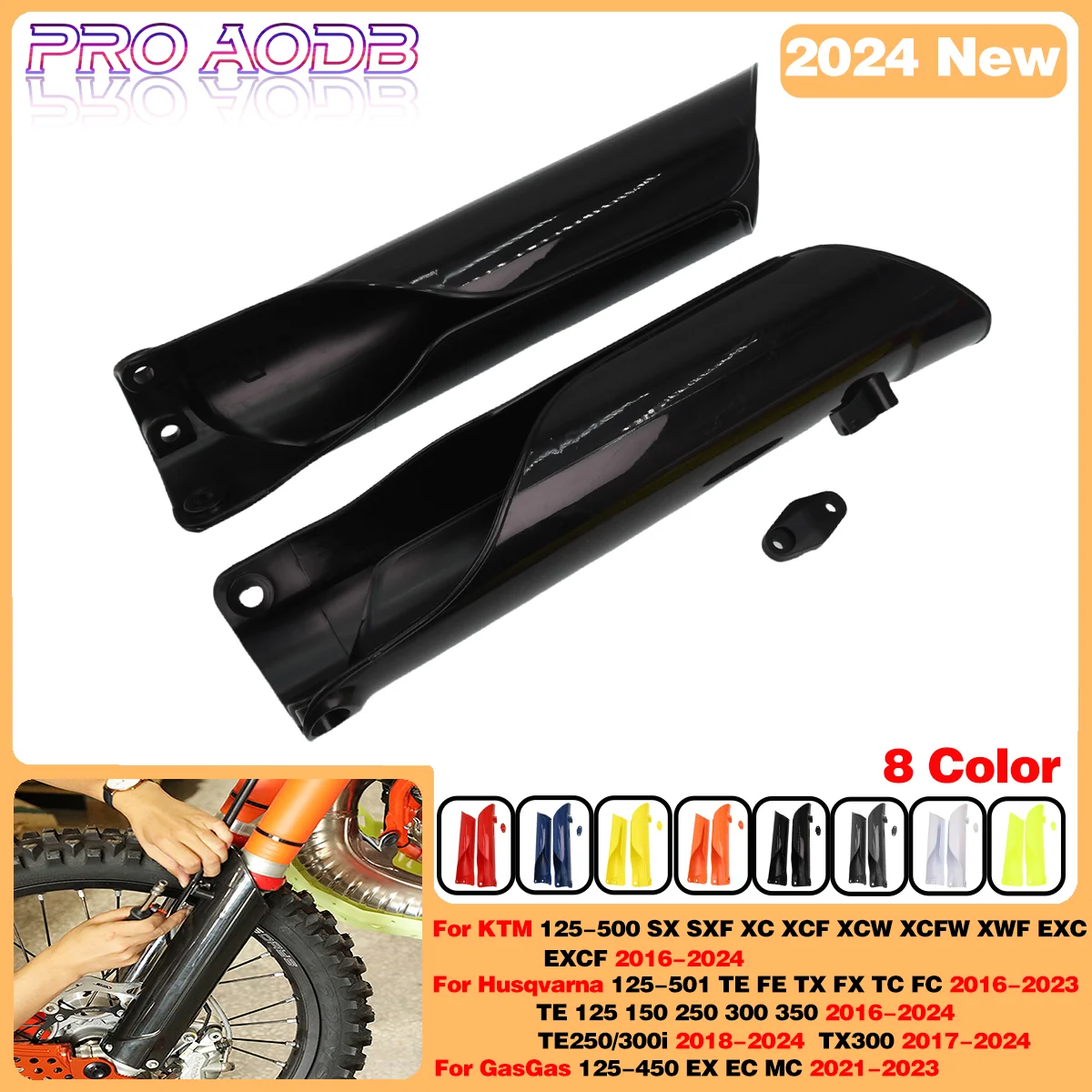 

2024 New Motocross Fork Protector Guard Front Shock Absorber Cover For KTM 125-450 500 SX SXF XC XCF XCW XCFW XWF EXC EXCF 16-24