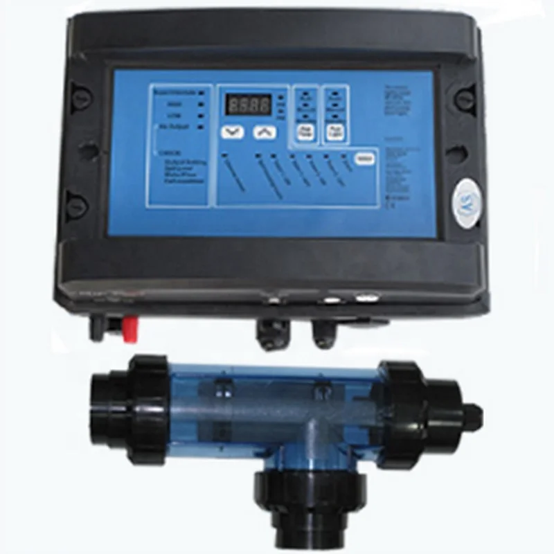 

Swimming Pool Salt Water Chlorinator For Children ABS Material 45g/h Cell Output IP*4 Waterproof 120m3 Liner Pool Capacity