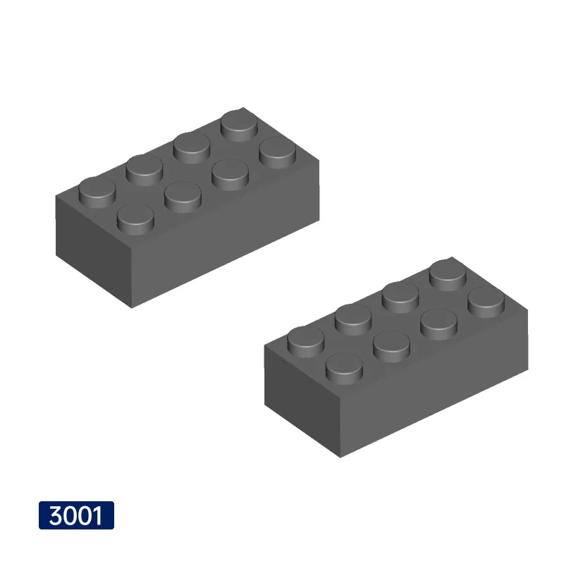 Precision Brick 46Pcs/Lot 3001 Brick 2X4 Basic Blocks Norm Classic Accessorie of Moc Compatibility with Logo Toys