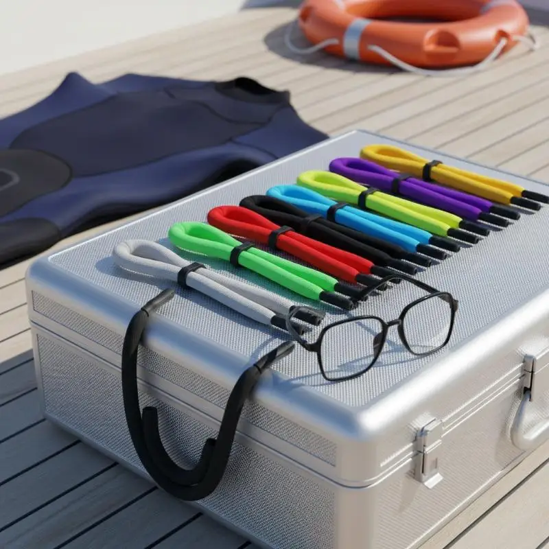 New 1Pc Floating Sunglasses Retainer Strap Non Slip Adjustable Glasses Cord Holder For Swimming Surfing Boating Beach Vacation