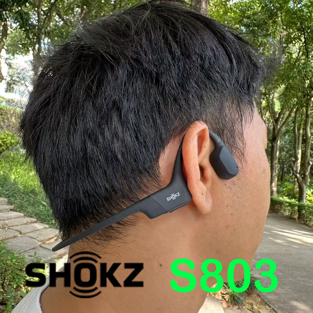 SHOKZ S803 OpenRun Air （Used secondhand） bone conduction headset Bluetooth wireless sports headset running and riding Black