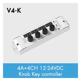Skydance 12-24VDC 4-gałkowy klawisz RGB/dioda LED RGBW ściemniacz kontroler RF 4CH * 4A cyfrowy wyświetlacz jako pilot RF dla listwy LED 4-kanałowego