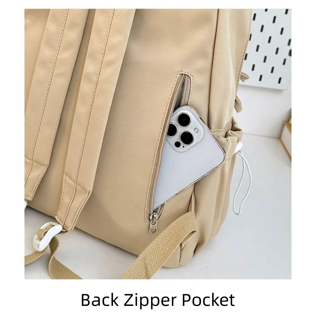 

Large Capacity Capybara Backpack Nylon Water Resistant Cartoon School Bag Adjustable Shoulder Straps Multi-pocket