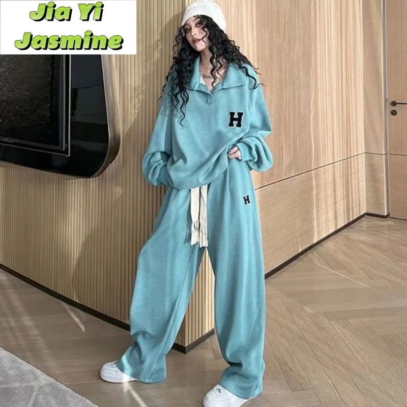 

Early Spring New Chubby Mm2-300 Jin Casual Loose Thin Sports Suit Women's Two-piece Set Trendy