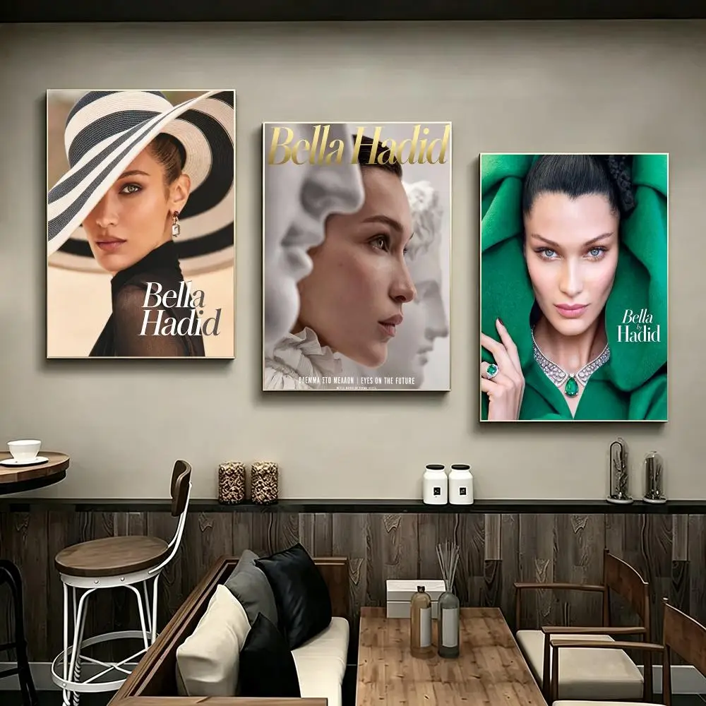 Person Bella Hadid Poster Poster HD Printing Modern Minimalist Style Wall Art Home Decor For Office Bedroom Gift