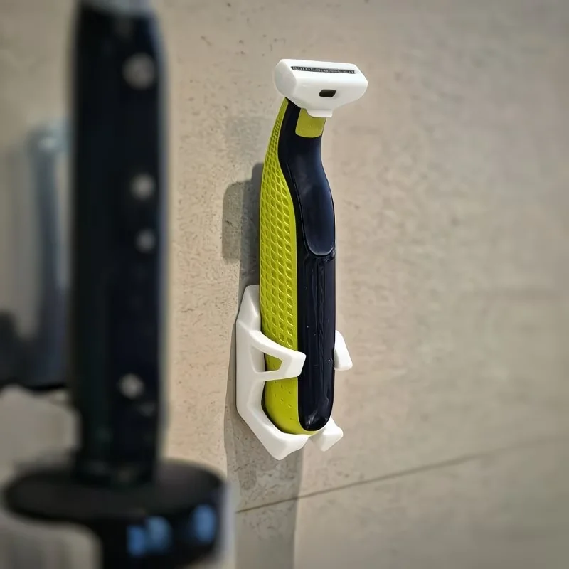 Wall-Mounted Shaver Holder, Oneblade Walldock, Plastic Shaver Base, Space-Saving, Suitable for Manual Razors