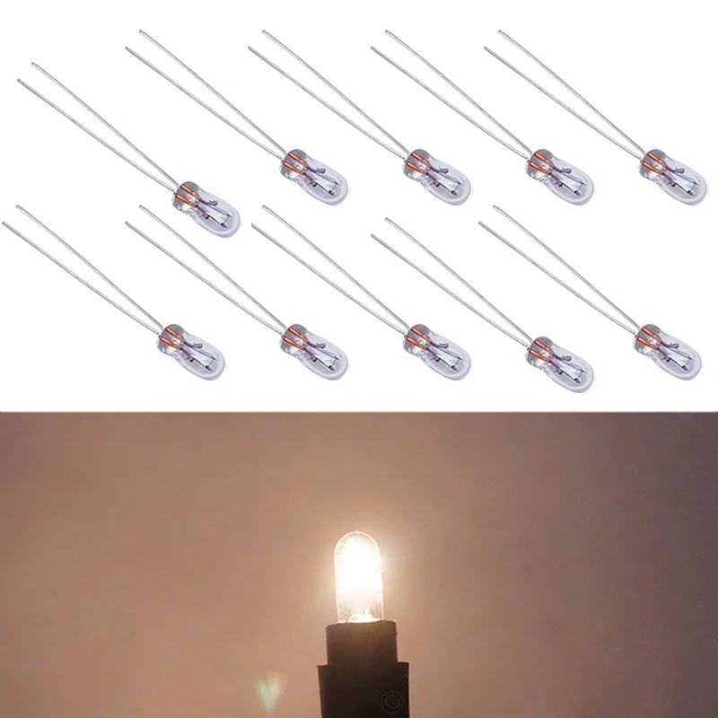 

【F】10 Pcs Car Dashboard Lights | Car Instrument Lamp T3 Led Dash Light Bulbs | 12 Volt LED Car Light Lamp Dash Bulbs