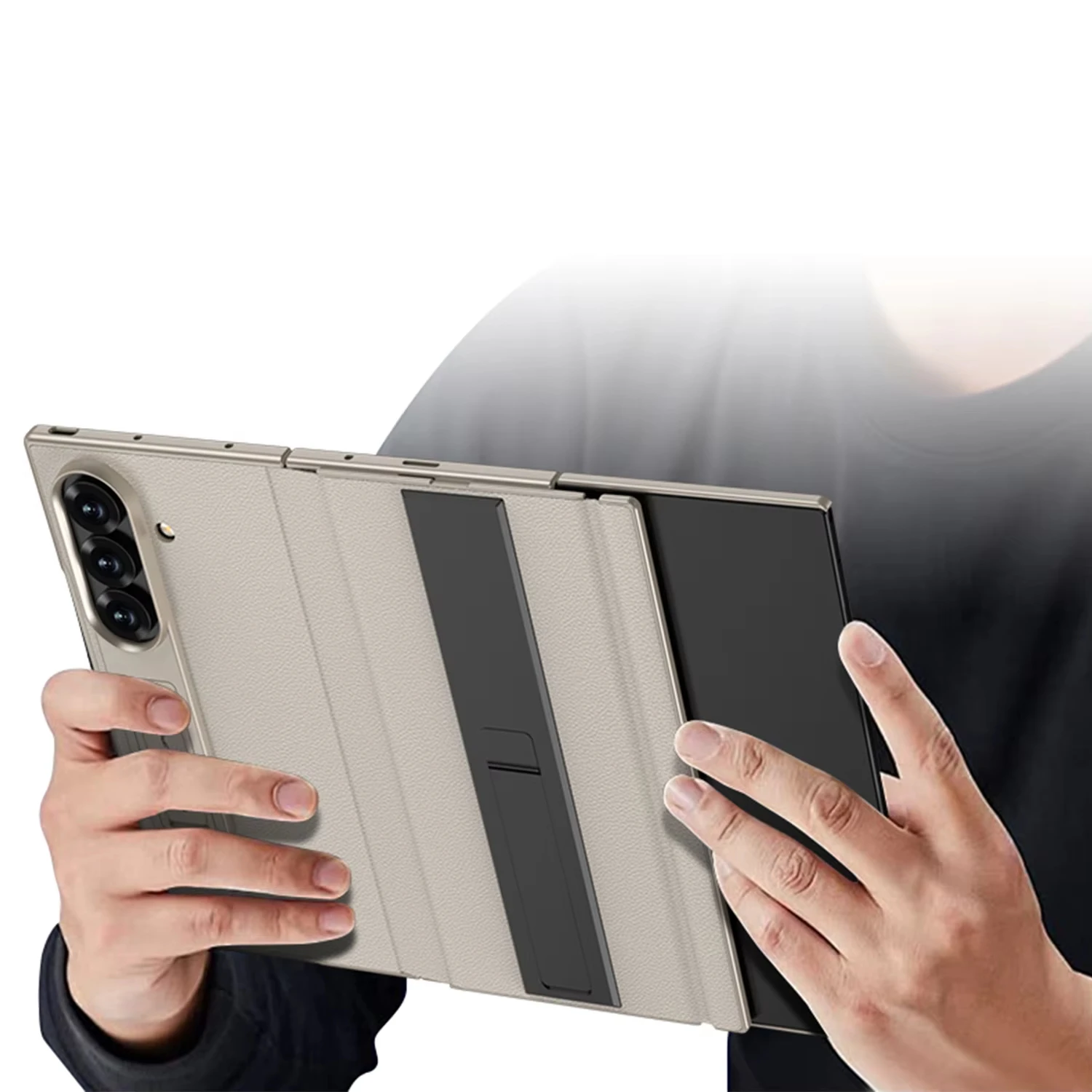 Magnetic Fold Leather All-included Case For Samsung Galaxy Z Trifold Outer Screen Glass Plastic Cover For Galaxy Z Trifold Case
