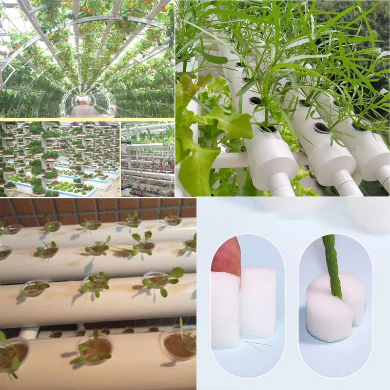 20pcs 8 sizes veg Soilless Plant Grow Pots Mesh pot tray Sponge Nursery Cup Hydroponic Clone Aeroponic Veg Planter Colonization