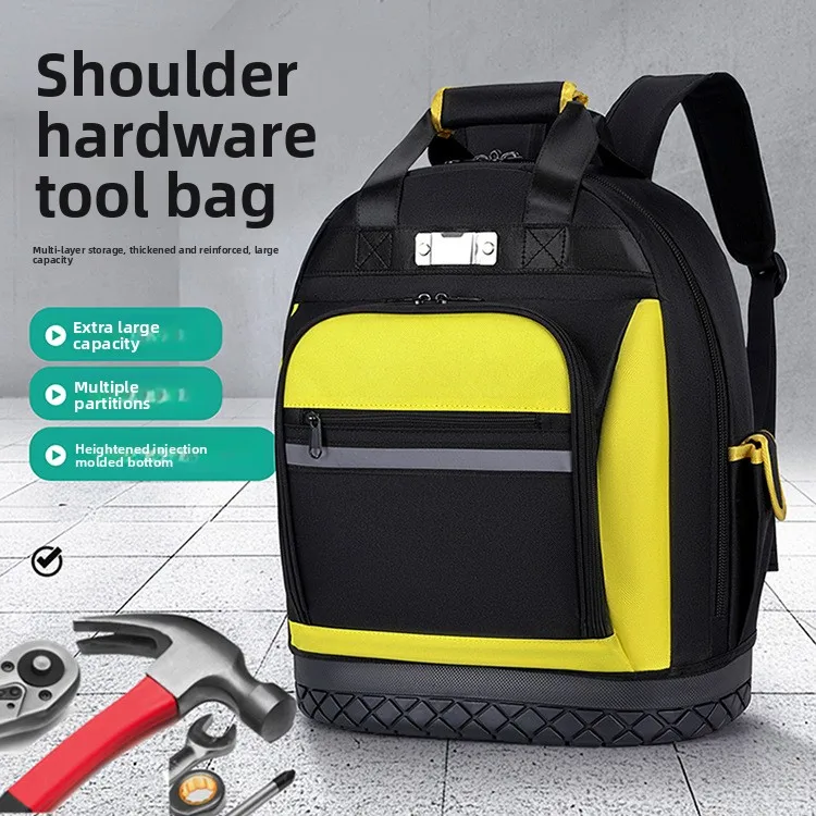 

Thickened Tool Backpack Multifunctional Waterproof Oxford Cloth Portable Repair Tool Bag for Electrician